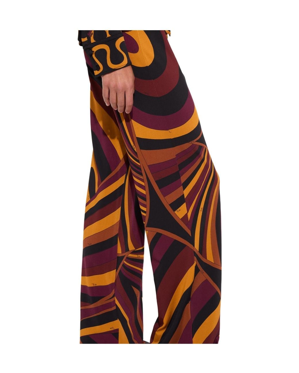 Emilio Pucci Red Pucci Jersey Printed Pants