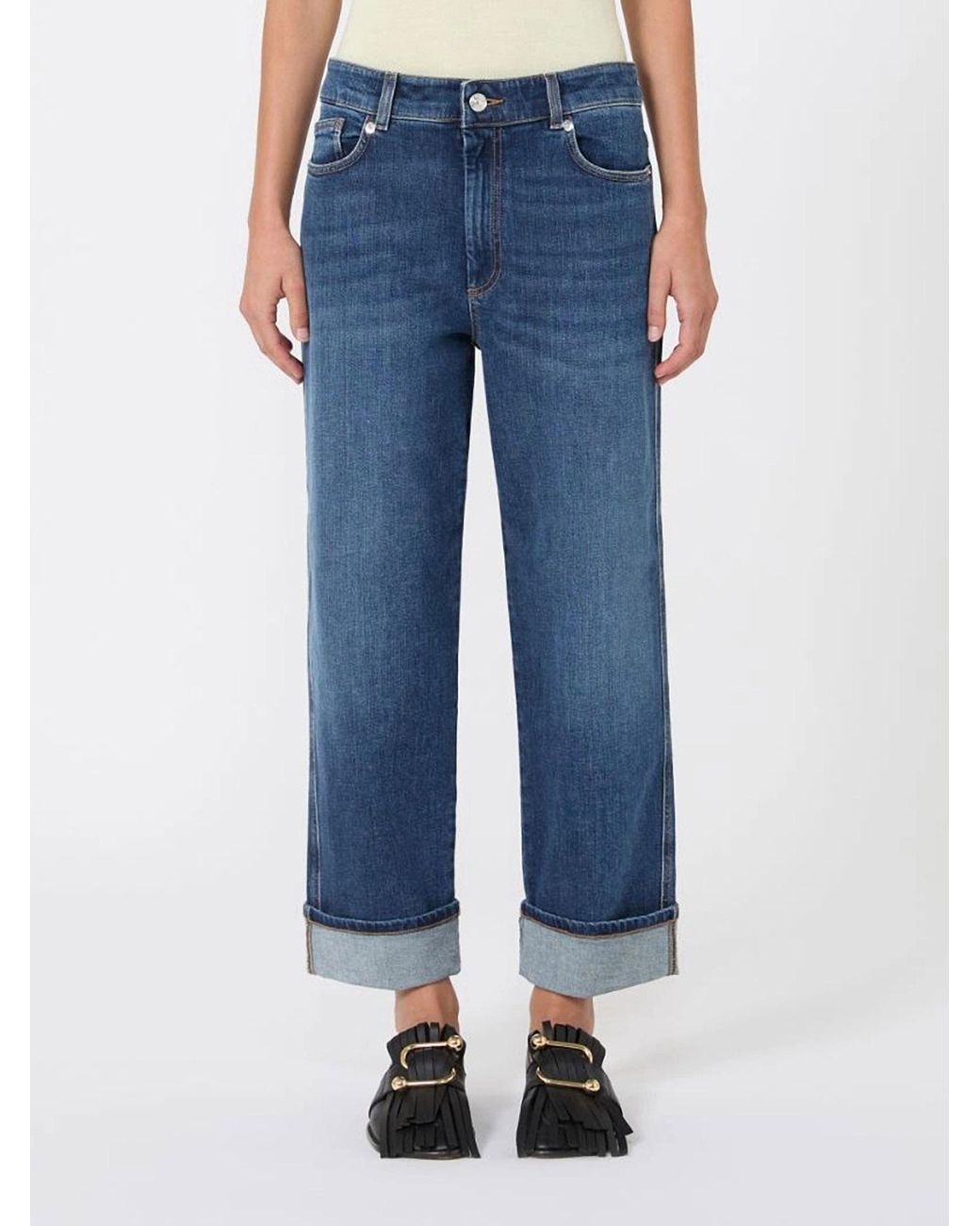 Sportmax Blue Belt-Loop Jeans