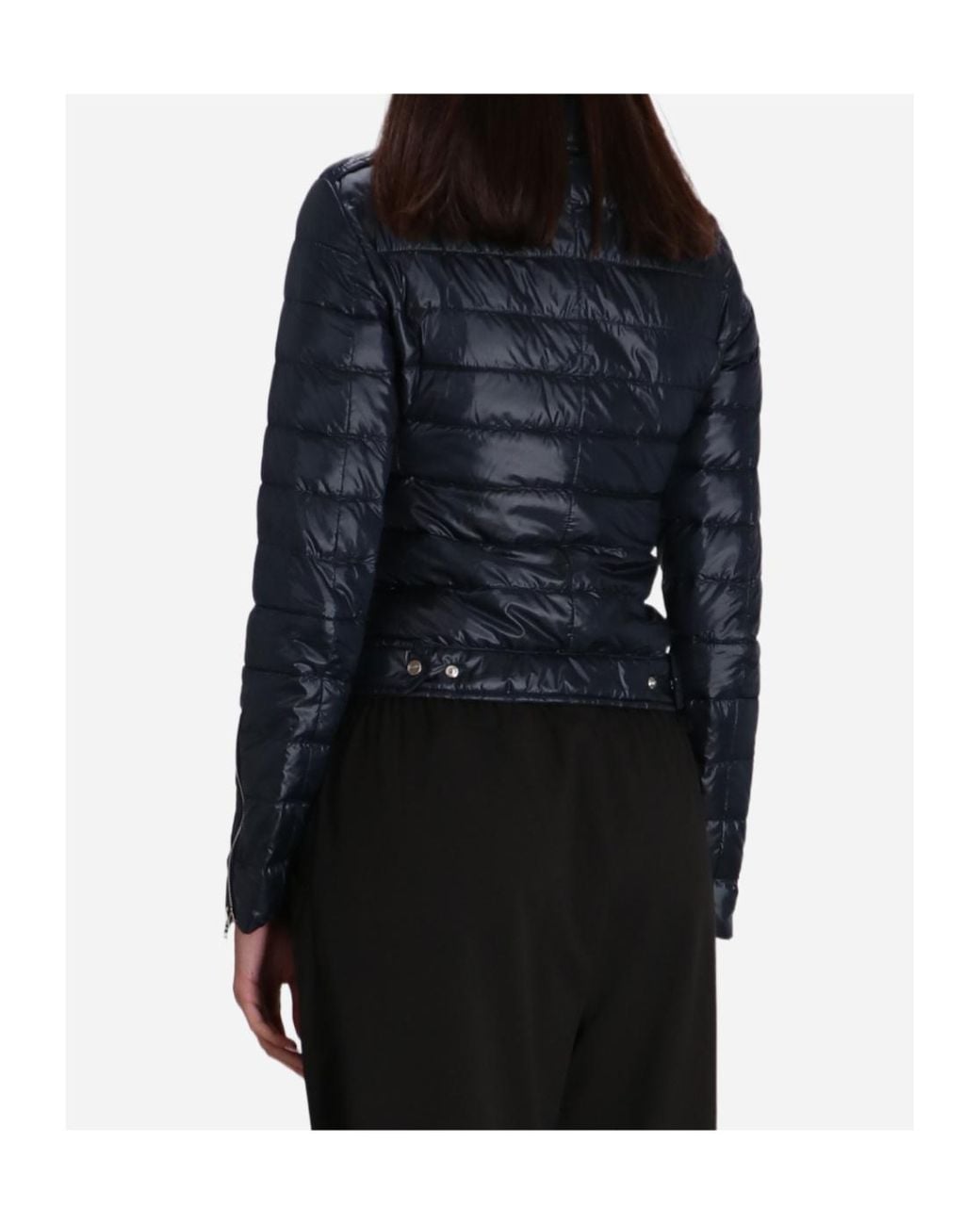 Herno Blue Zip Quilted Jacket