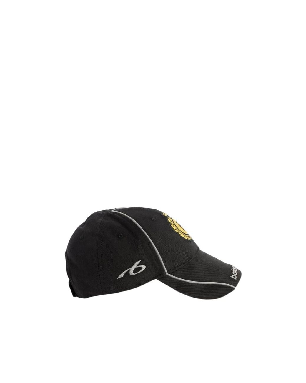 Balenciaga Black Naval Crest Cap for men