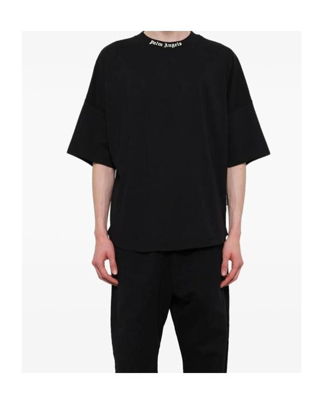 Palm Angels Black Oversized Logo T-Shirt for men