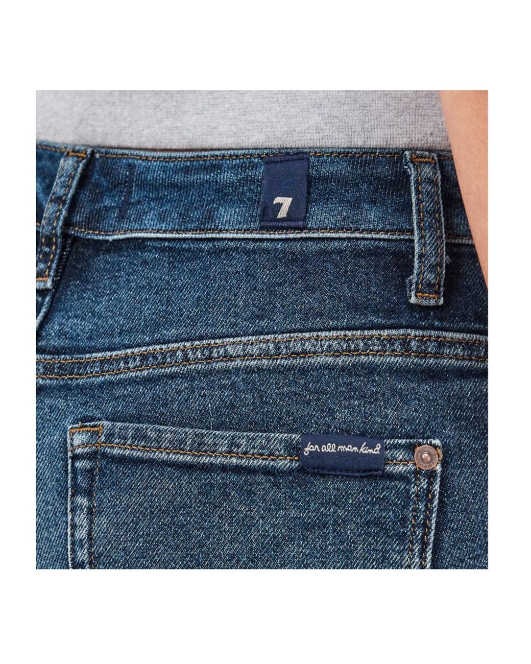 7 For All Mankind Blue Belt Loop Jeans