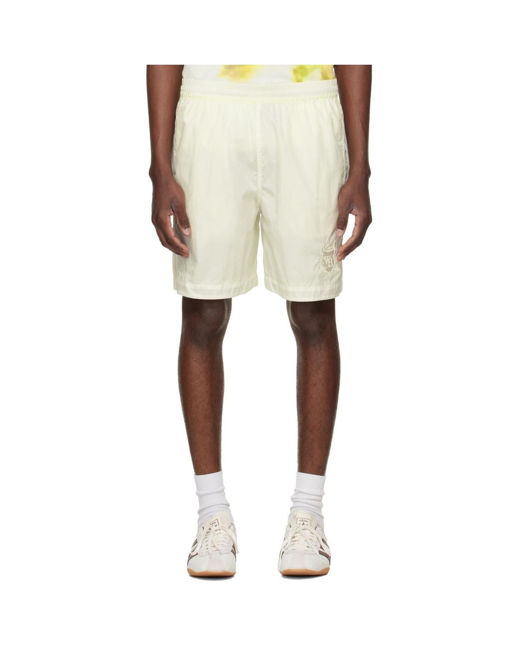 Wales Bonner White X Adidas Originals Collaboration Football Shorts for men