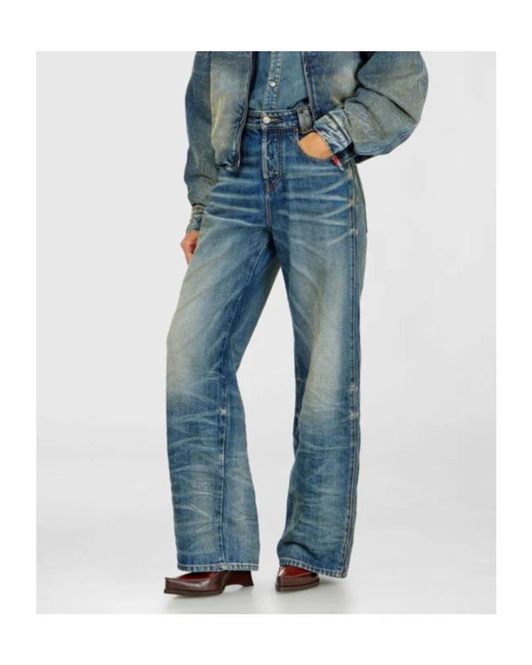 DIESEL Blue 1982 D-Hakou-Fsj1 Wide-Leg Jeans for men