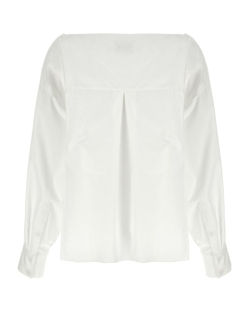 Khaite White Wenley Long-Sleeved Blouse