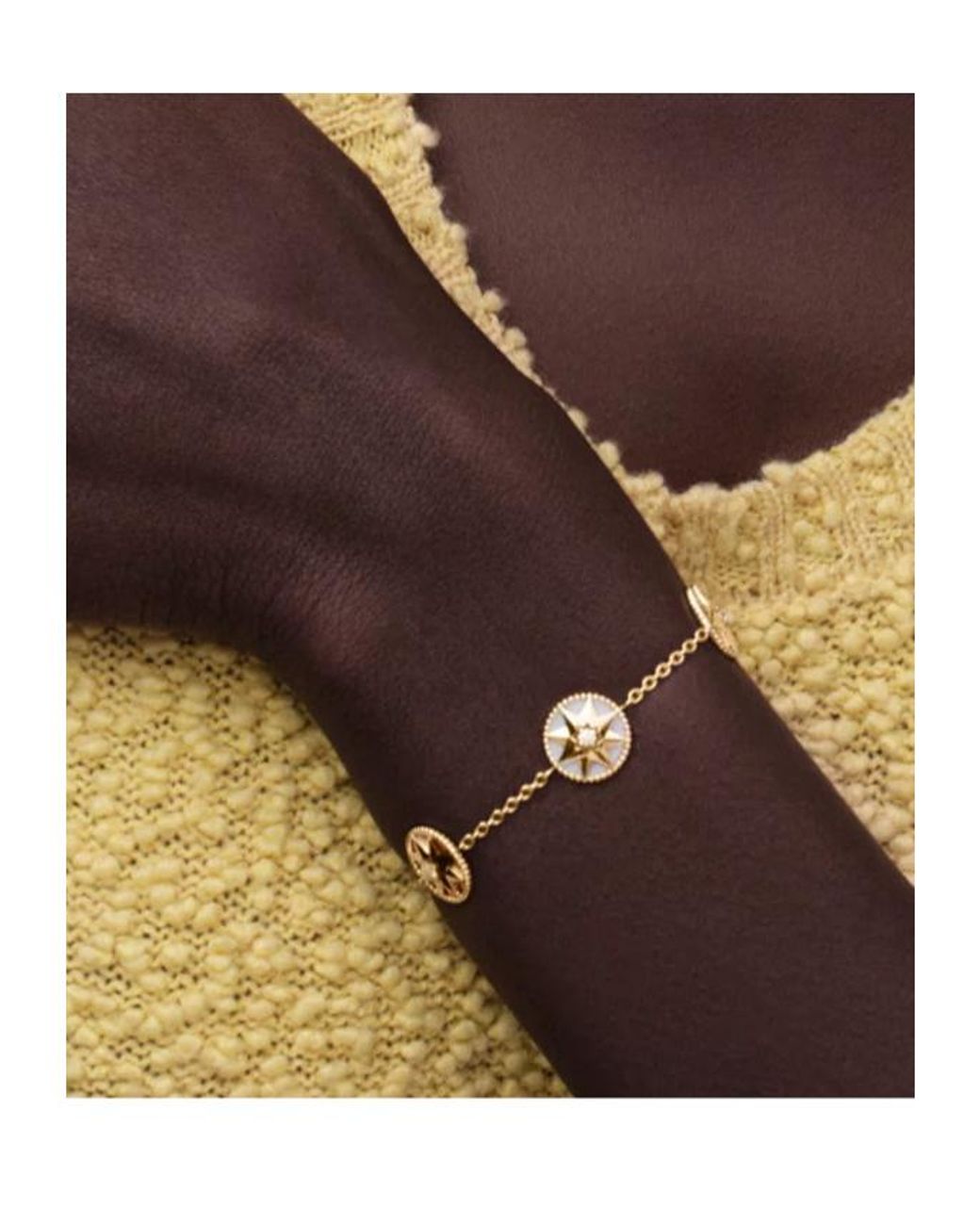 Dior Metallic Rose Des Vents Bracelet