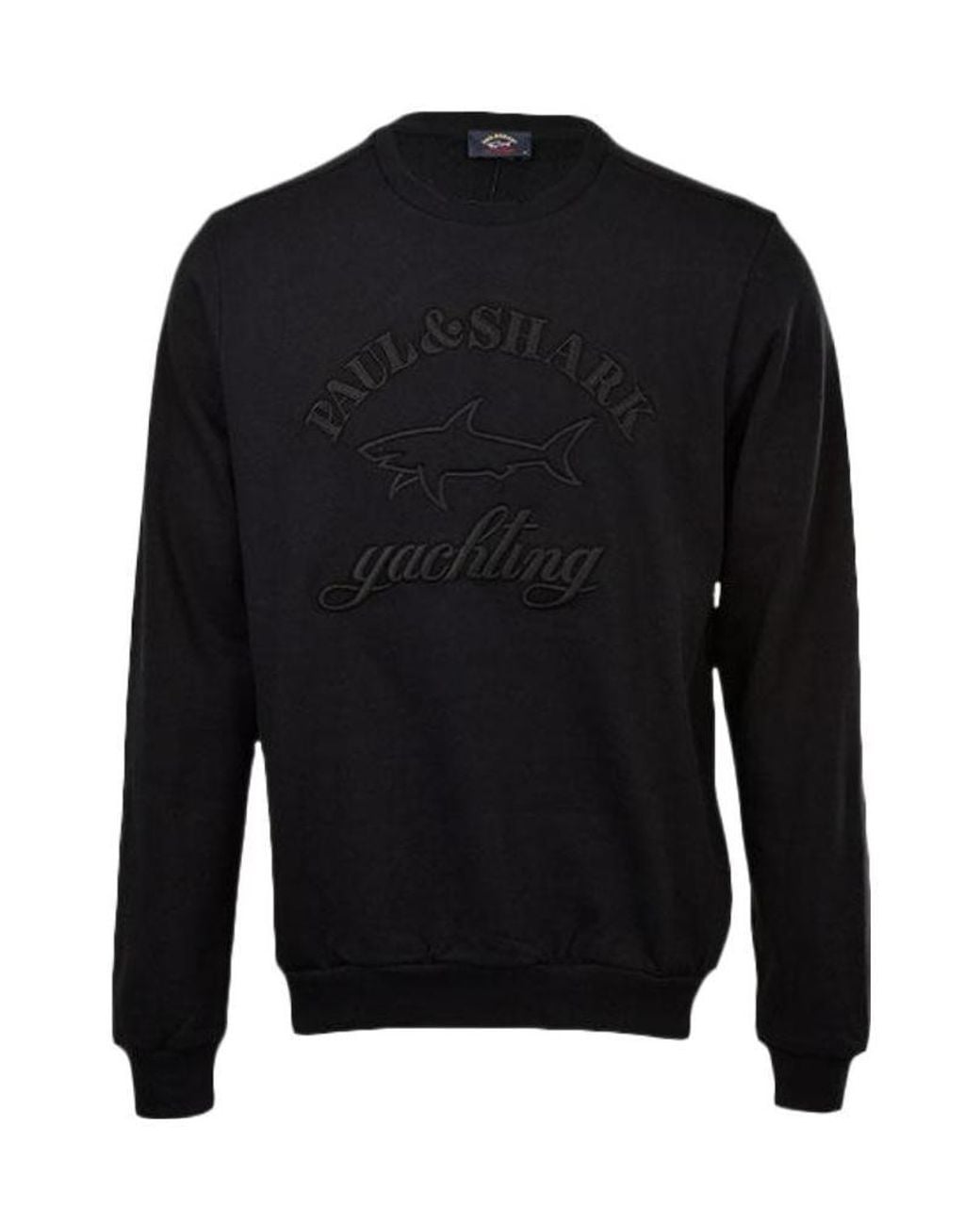 Paul & Shark Blue Round-Necked Logo Sweater for men