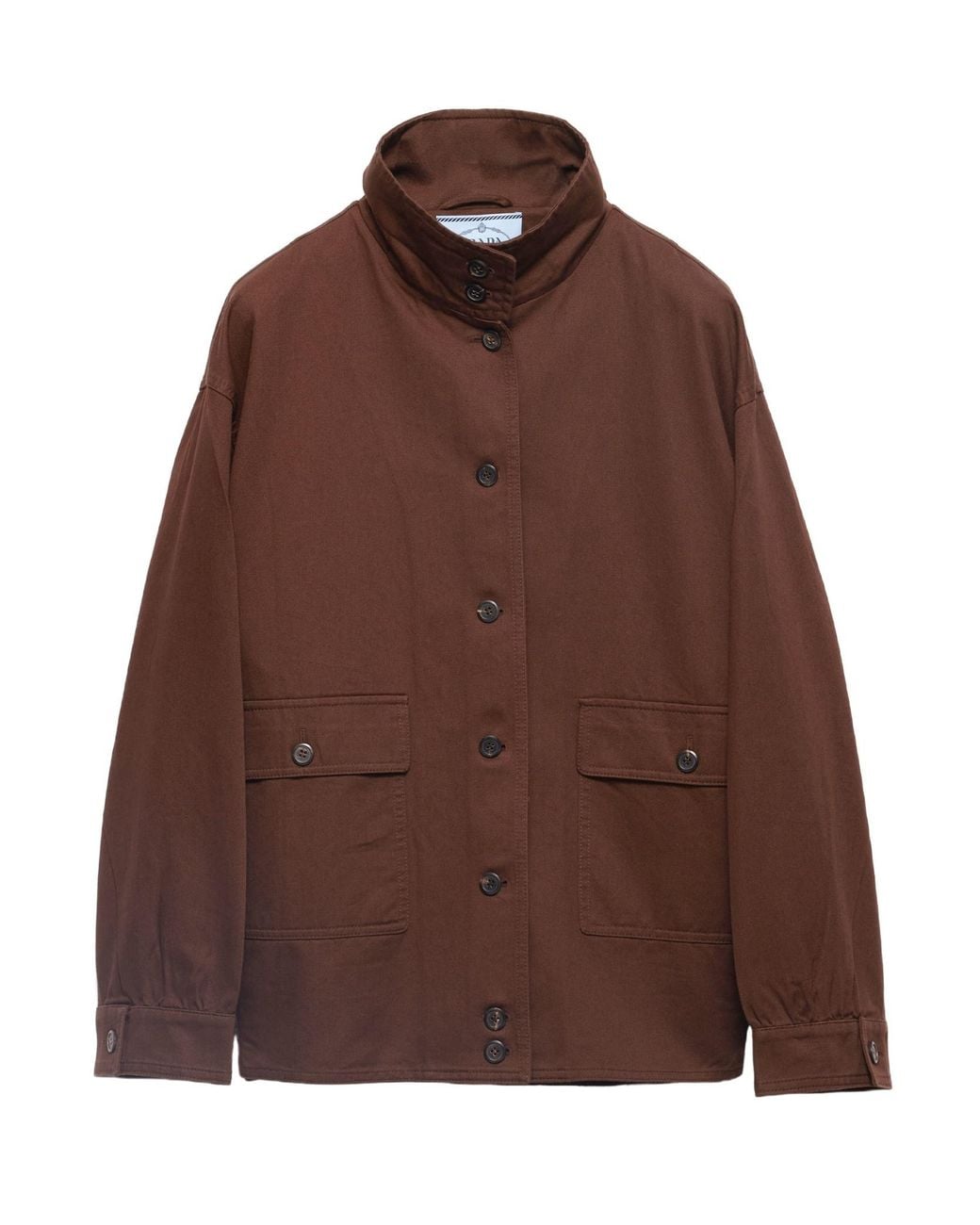 Prada Brown Long-Sleeved Button-Up Jacket