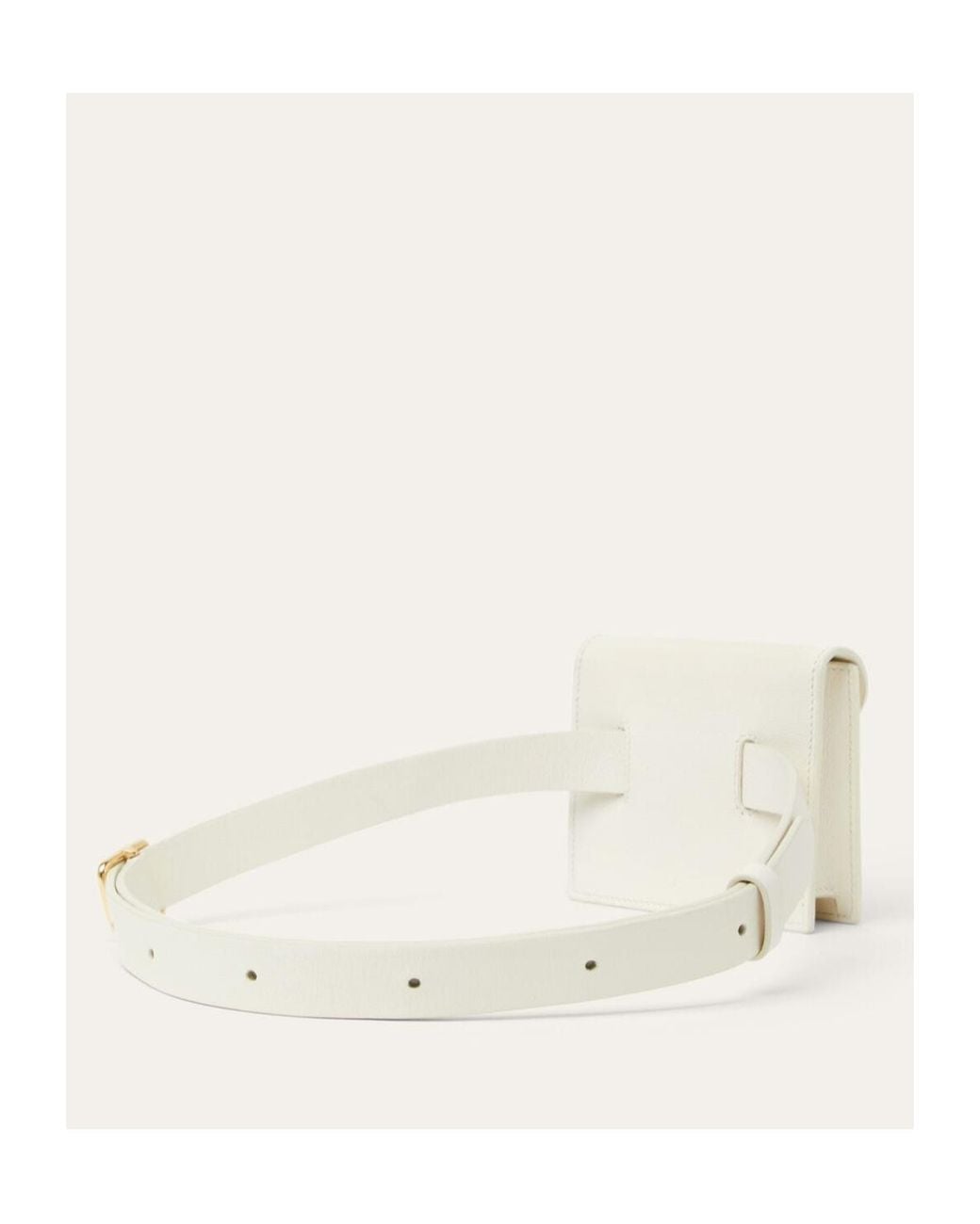 Loro Piana White Extra Pochette Belt Fanny Pack