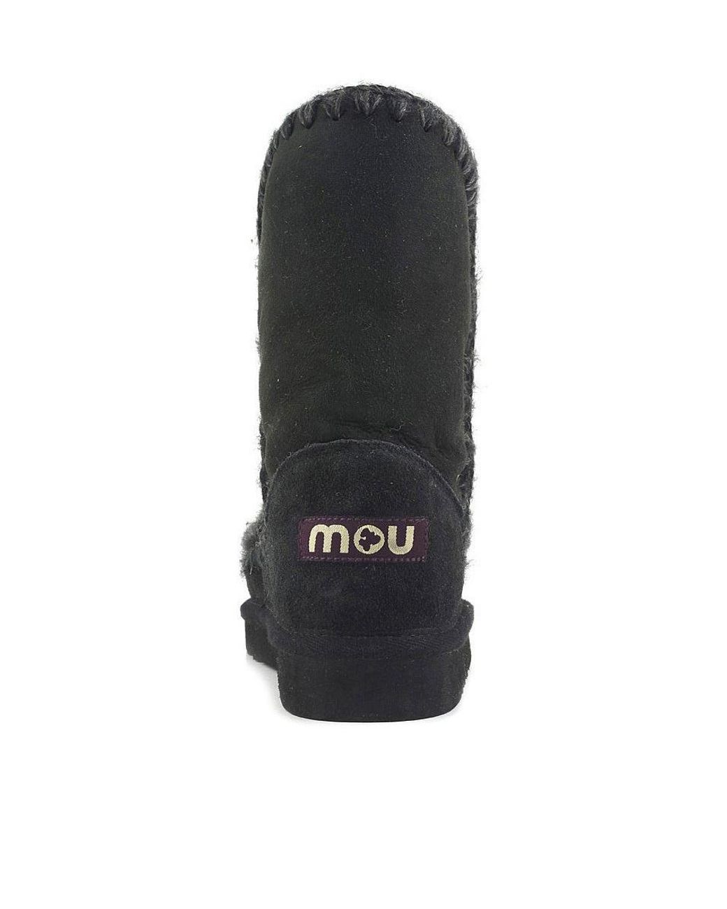 Mou Black Logo Middle Boots
