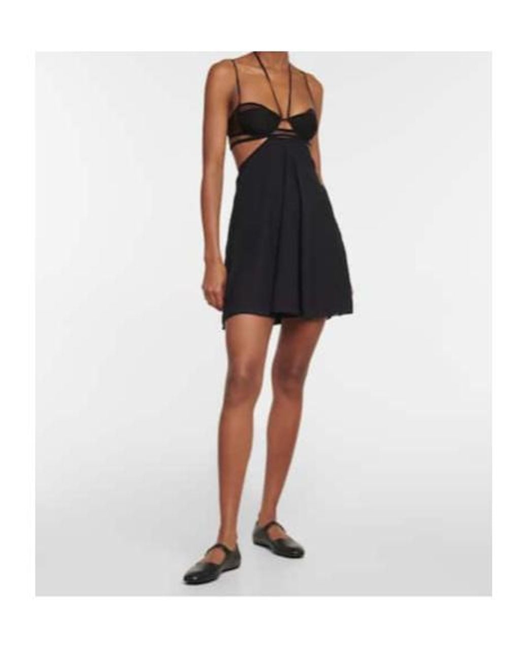 Nensi Dojaka Black Cutout Minidress