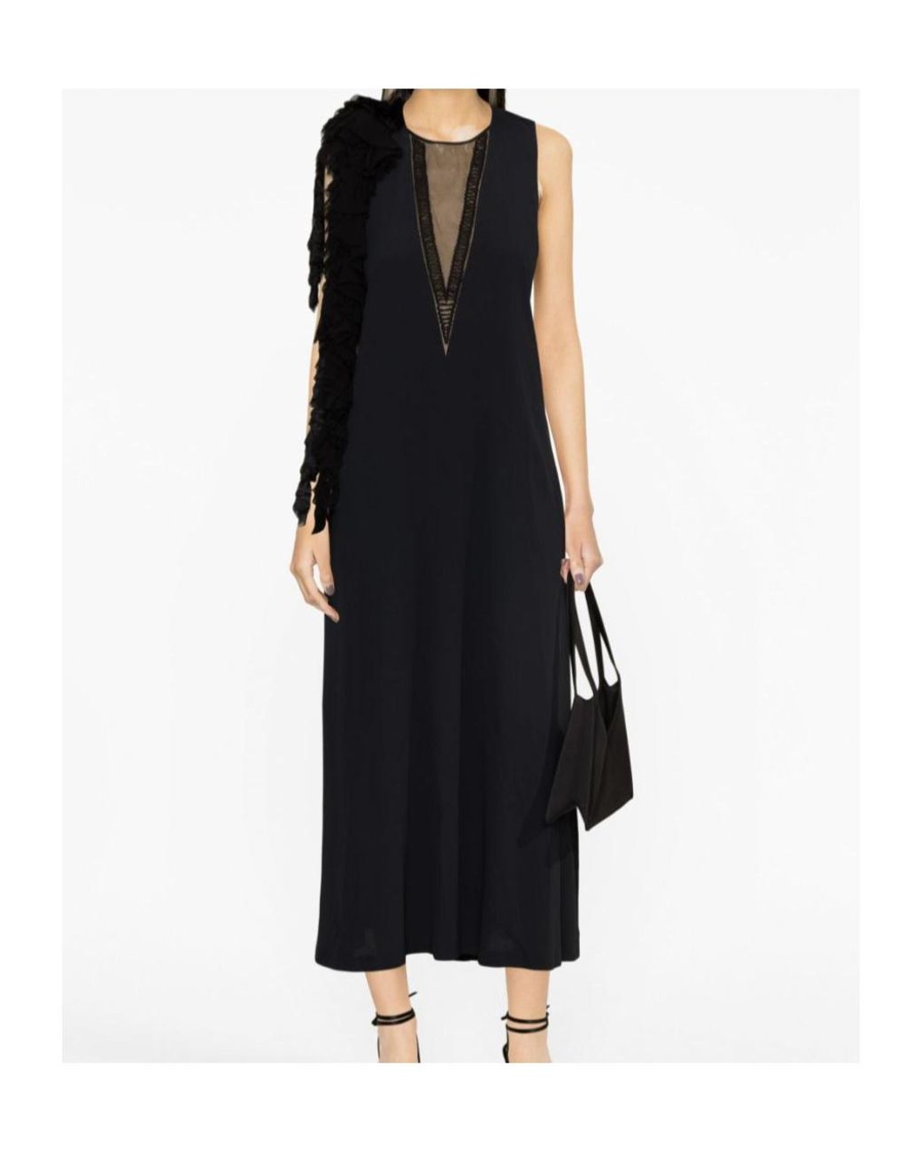 Dries Van Noten Black Midi Dress