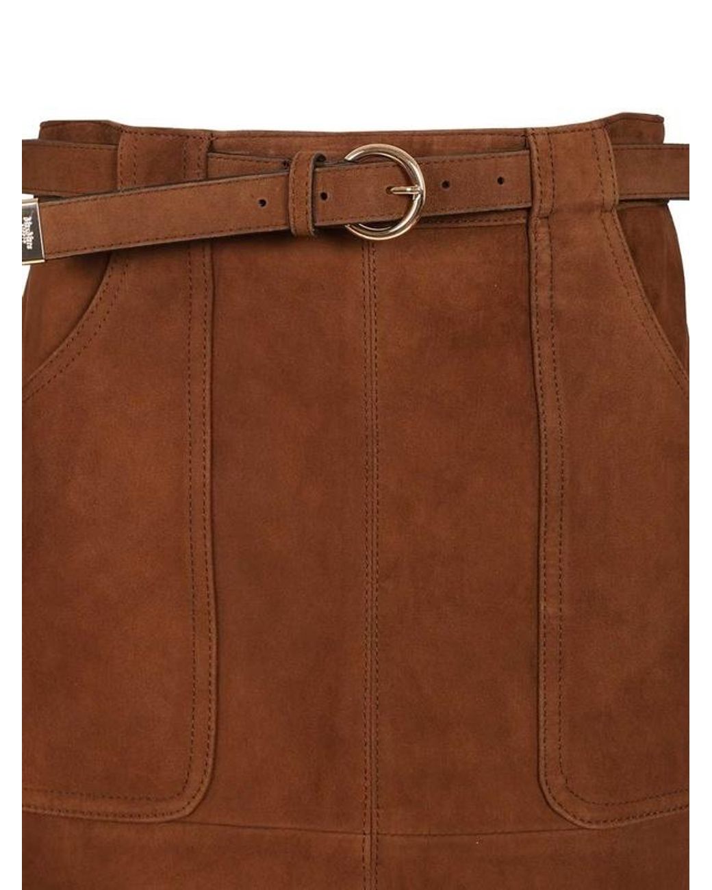 Max Mara Brown Skirt 'Tennis' Suede