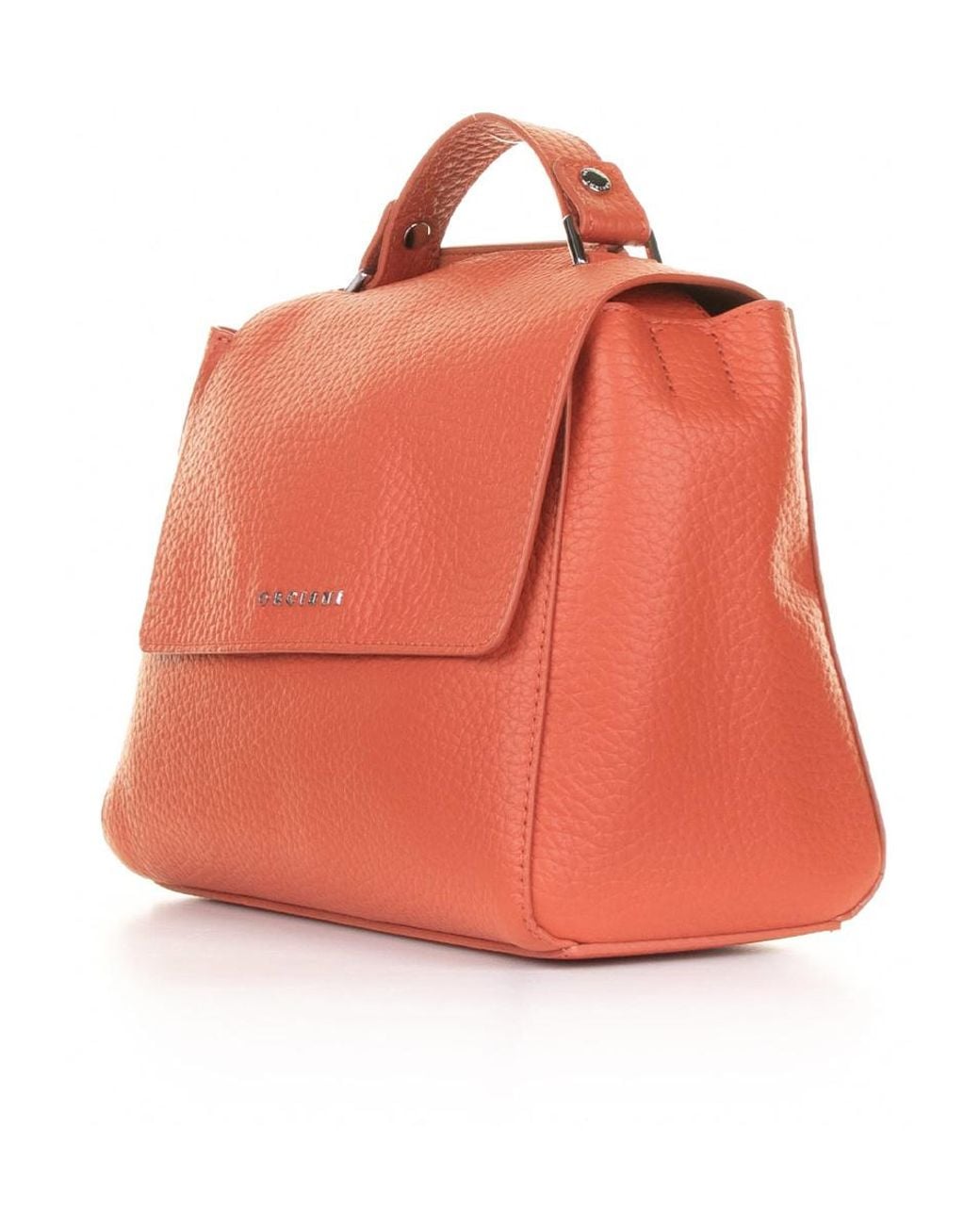 Orciani Orange Sveva Soft Small Handbag