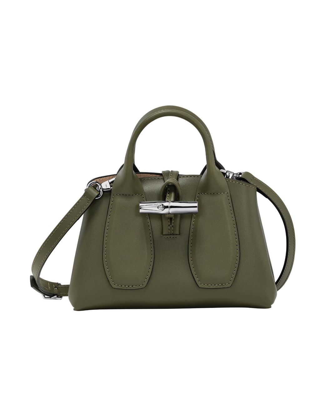 Longchamp Green Le Roseau Xs Handbag