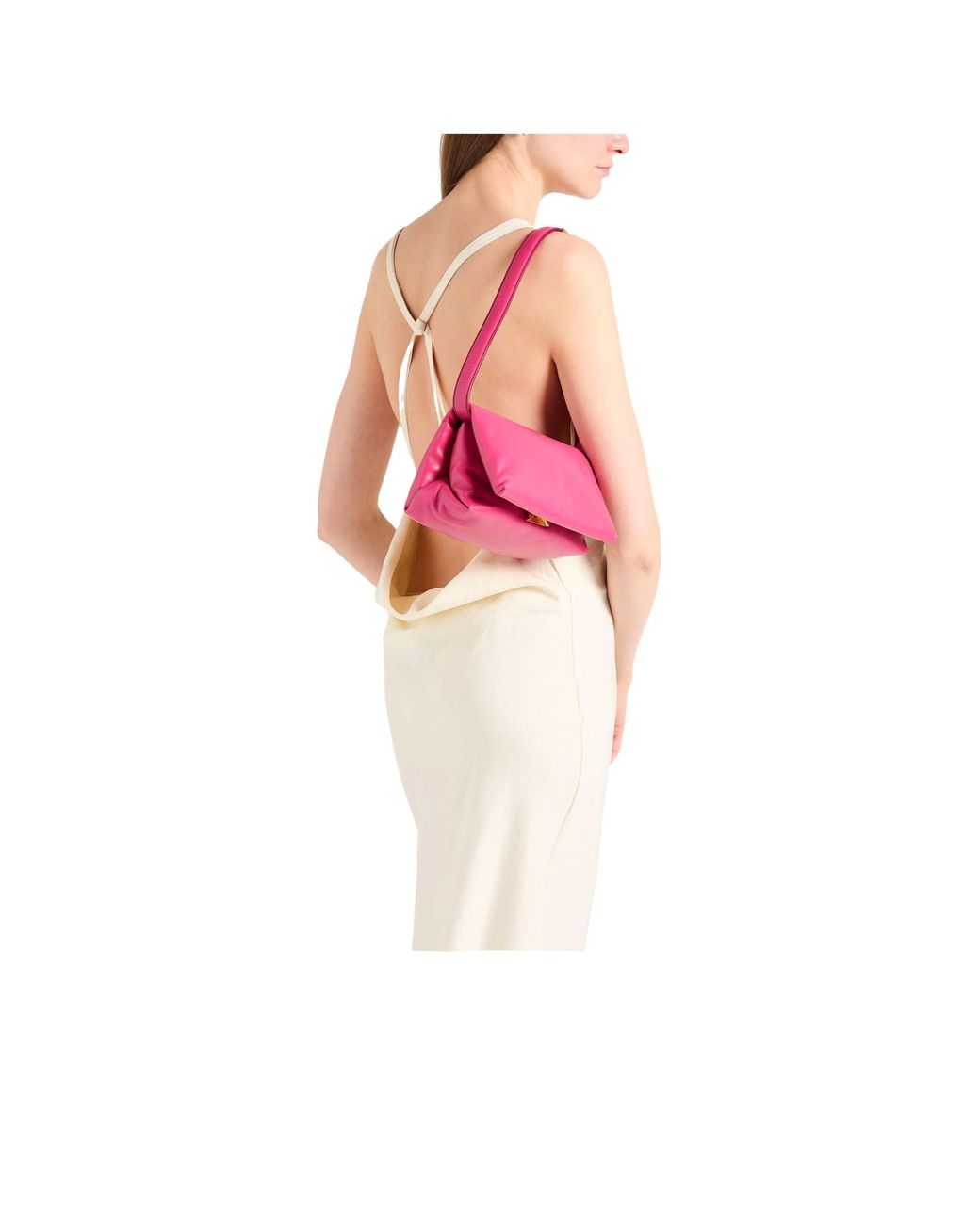 Marni Pink Solid-Color Versatile Shoulder Bag