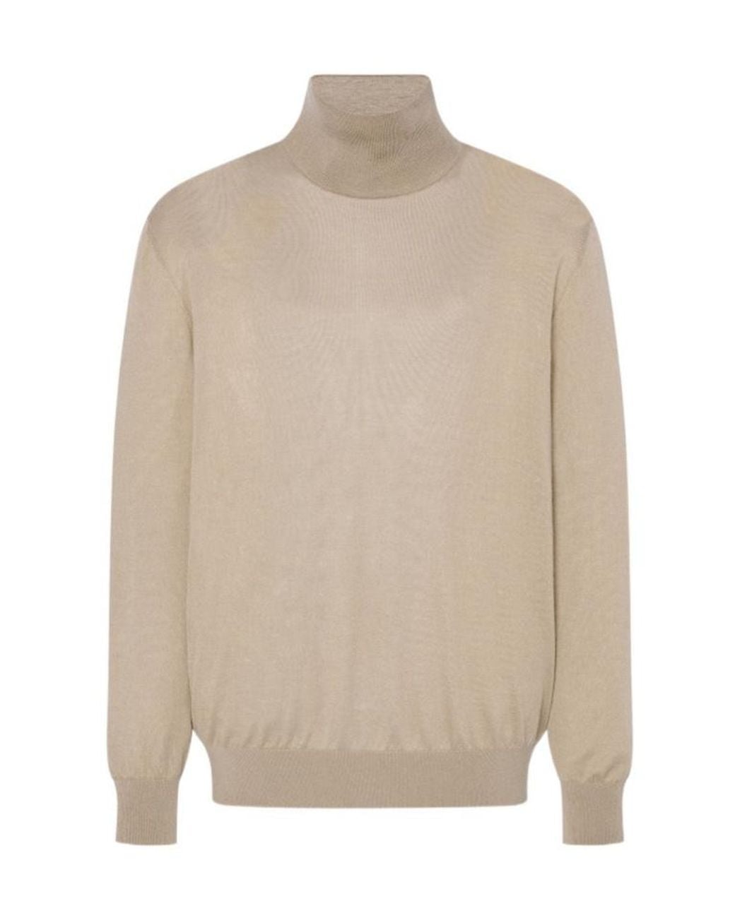 The Row Natural Relaxed Turtleneck Knitted Jumper