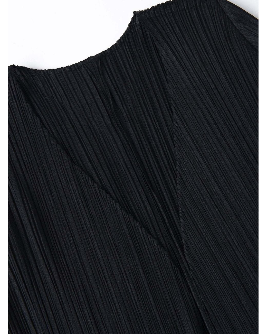 Pleats Please Issey Miyake Black Pleated Casual Jacket