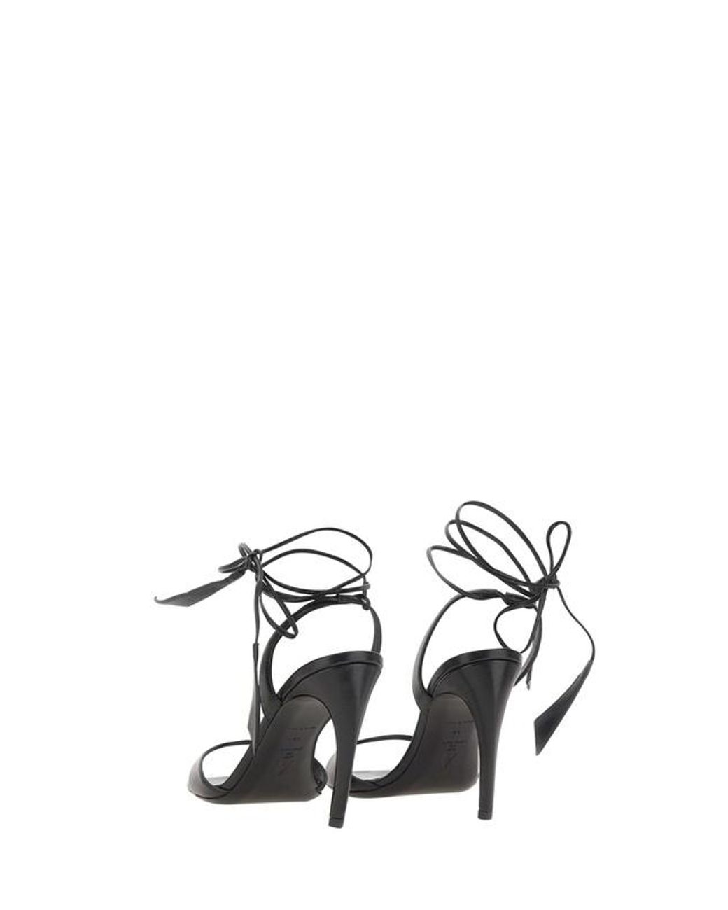 The Attico Metallic Ora Tie-Fastening Heeled Sandal
