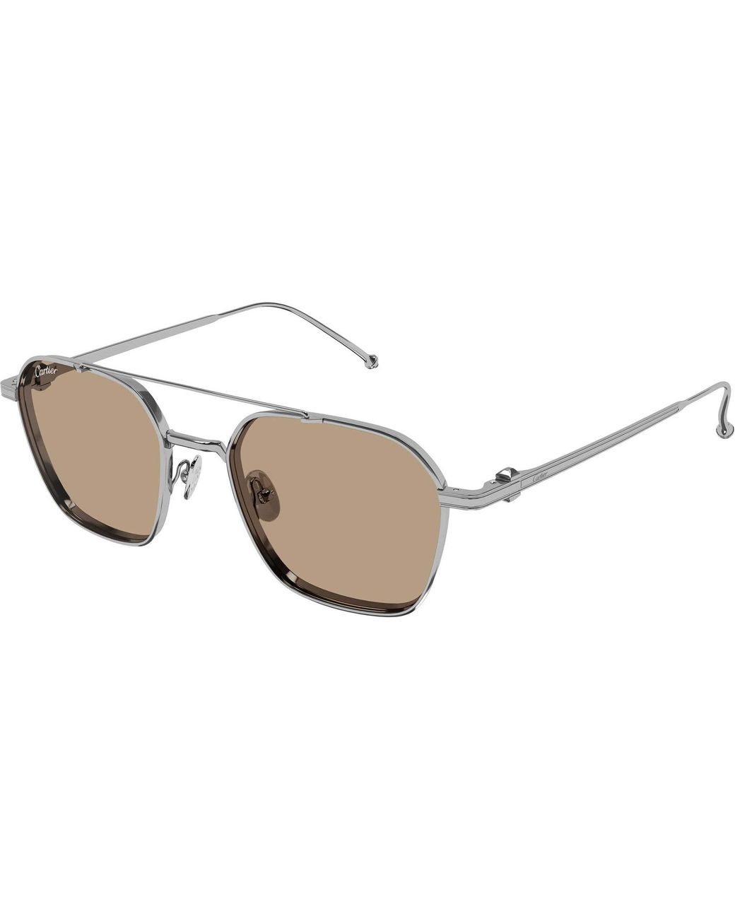 Cartier Metallic Square Frame Sunglasses for men