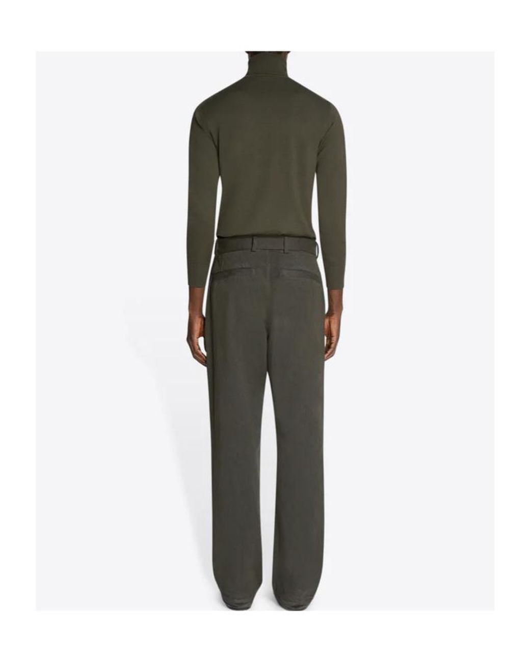 Dries Van Noten Green Turtle Neck Jumper for men