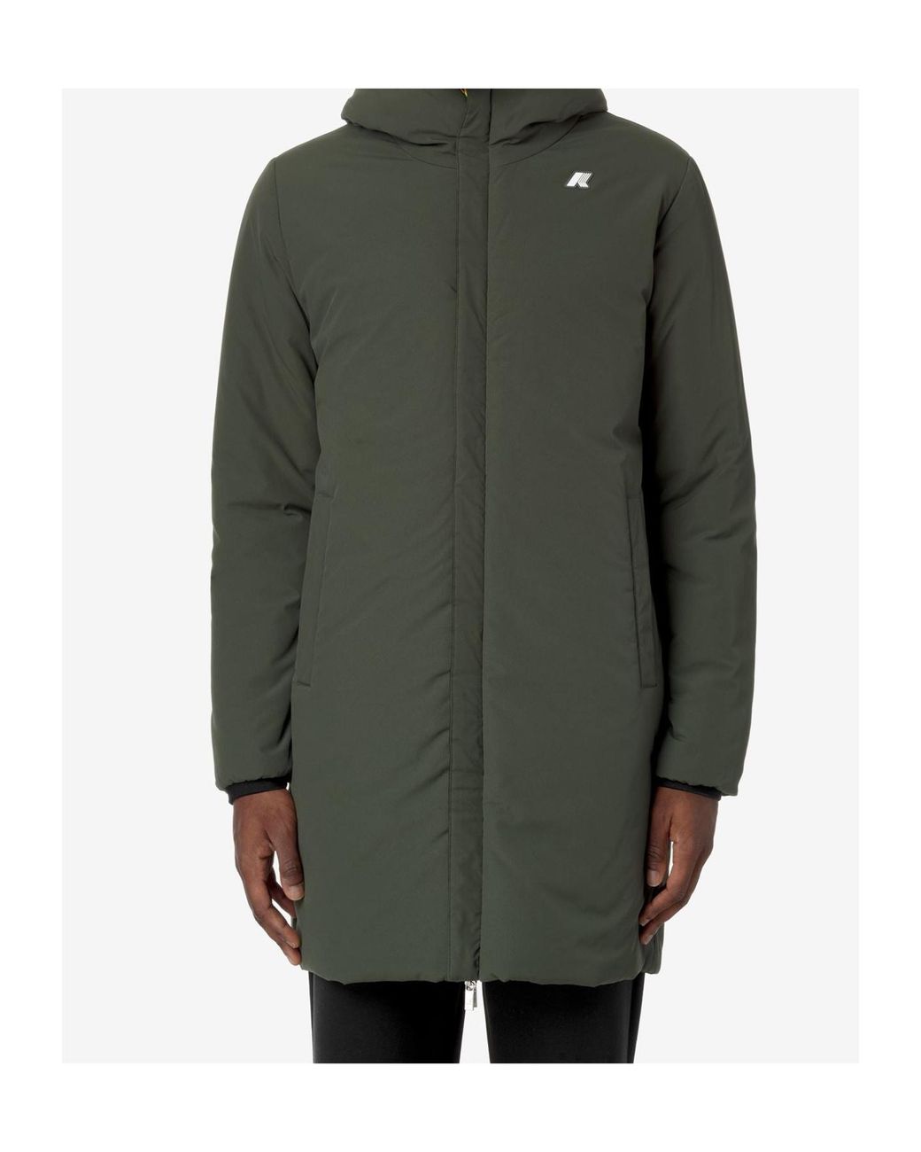 K-Way Black Logo Parka for men