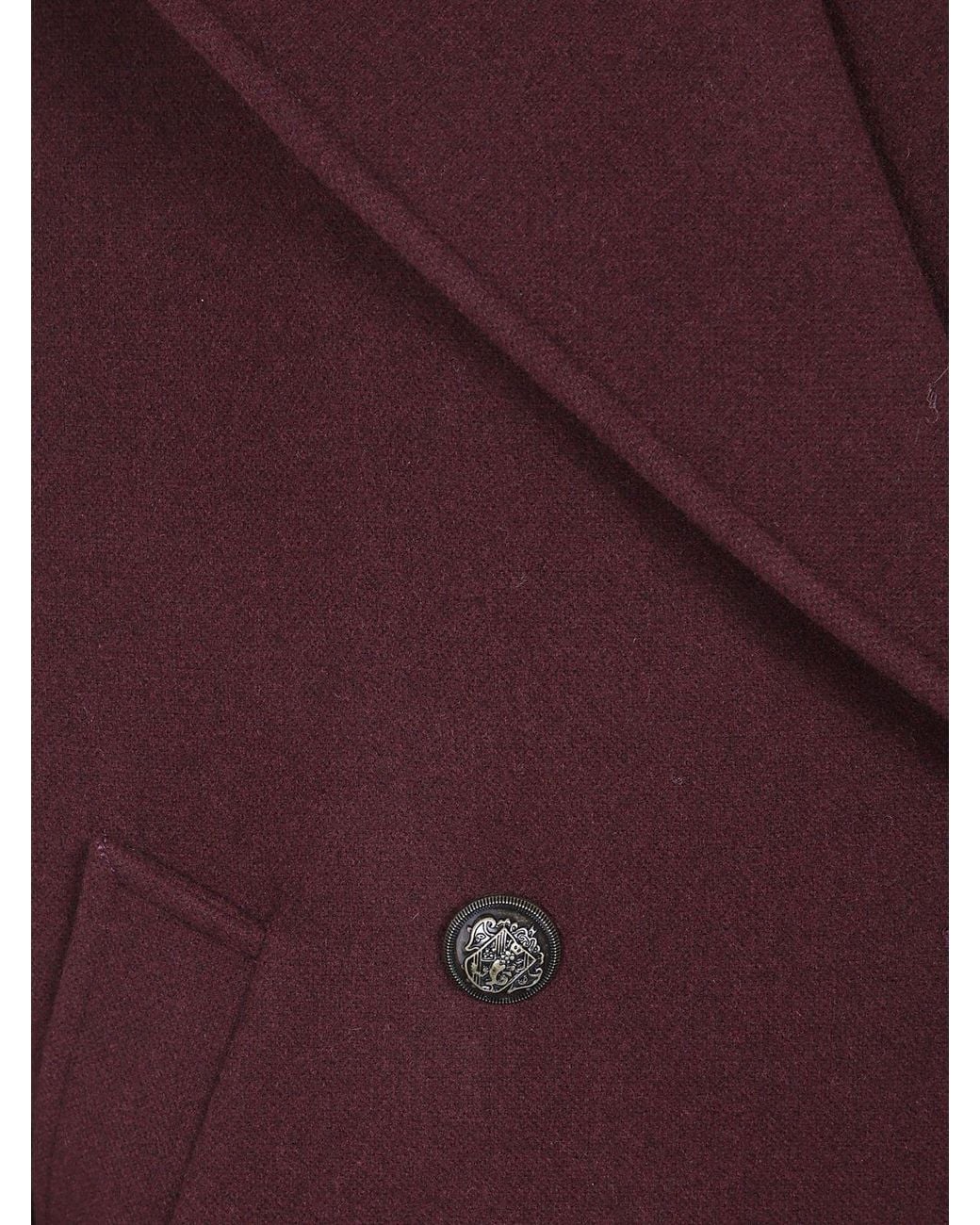 Essentiel Antwerp Purple Kidney Oversized Double-Breasted Coat