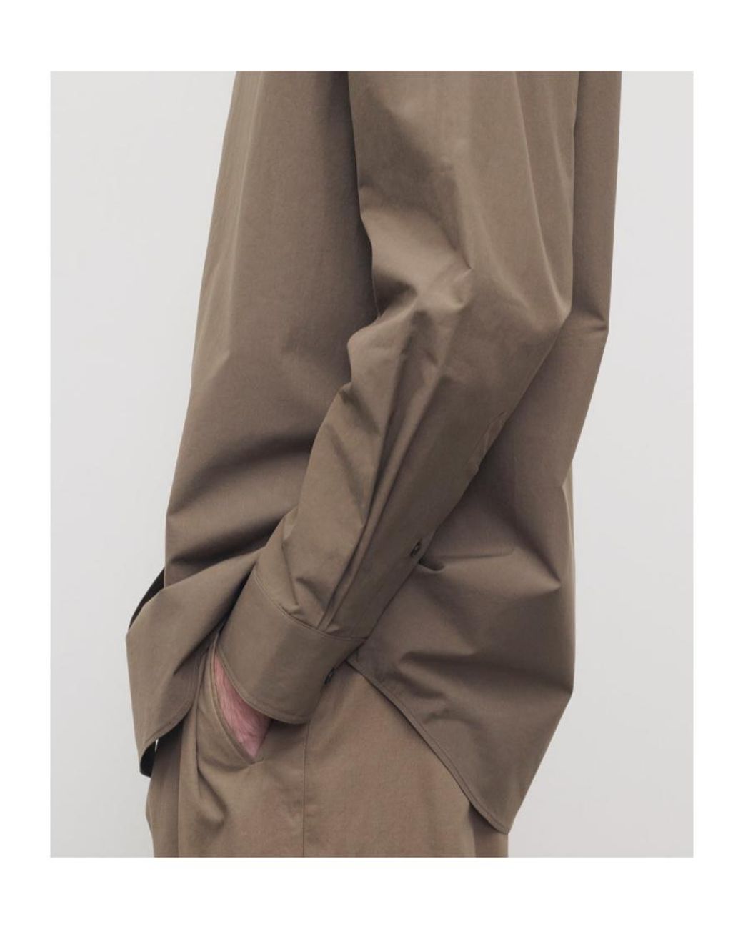 The Row Brown Nilo Poplin Shirt for men