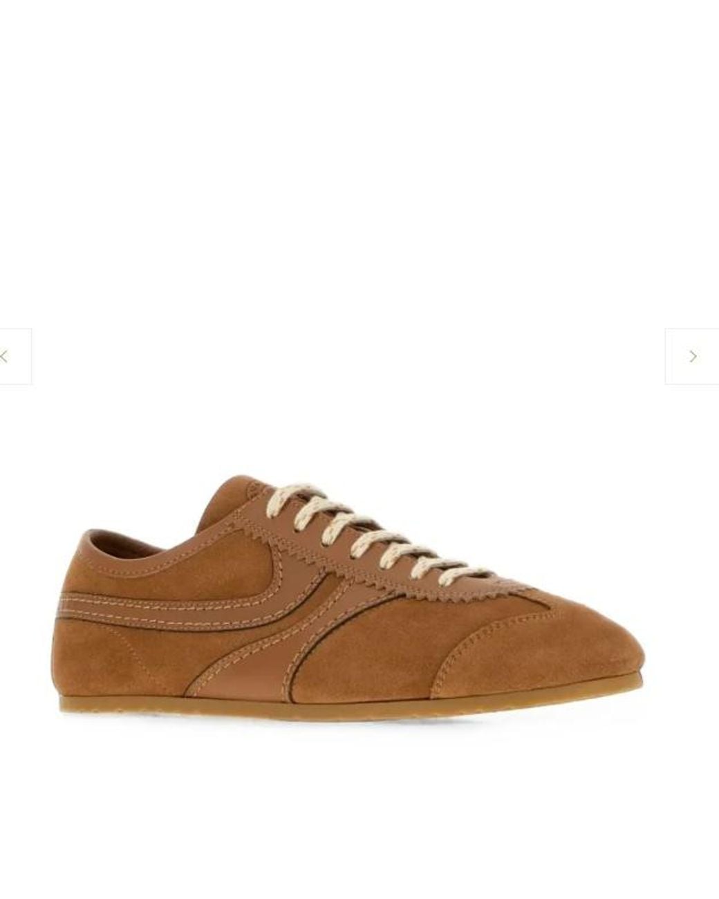 Dries Van Noten Brown Panelled Low-Top Sneakers