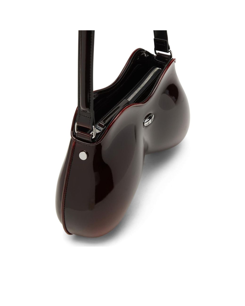 DIESEL Black Double-D Rigid Shoulder Bag