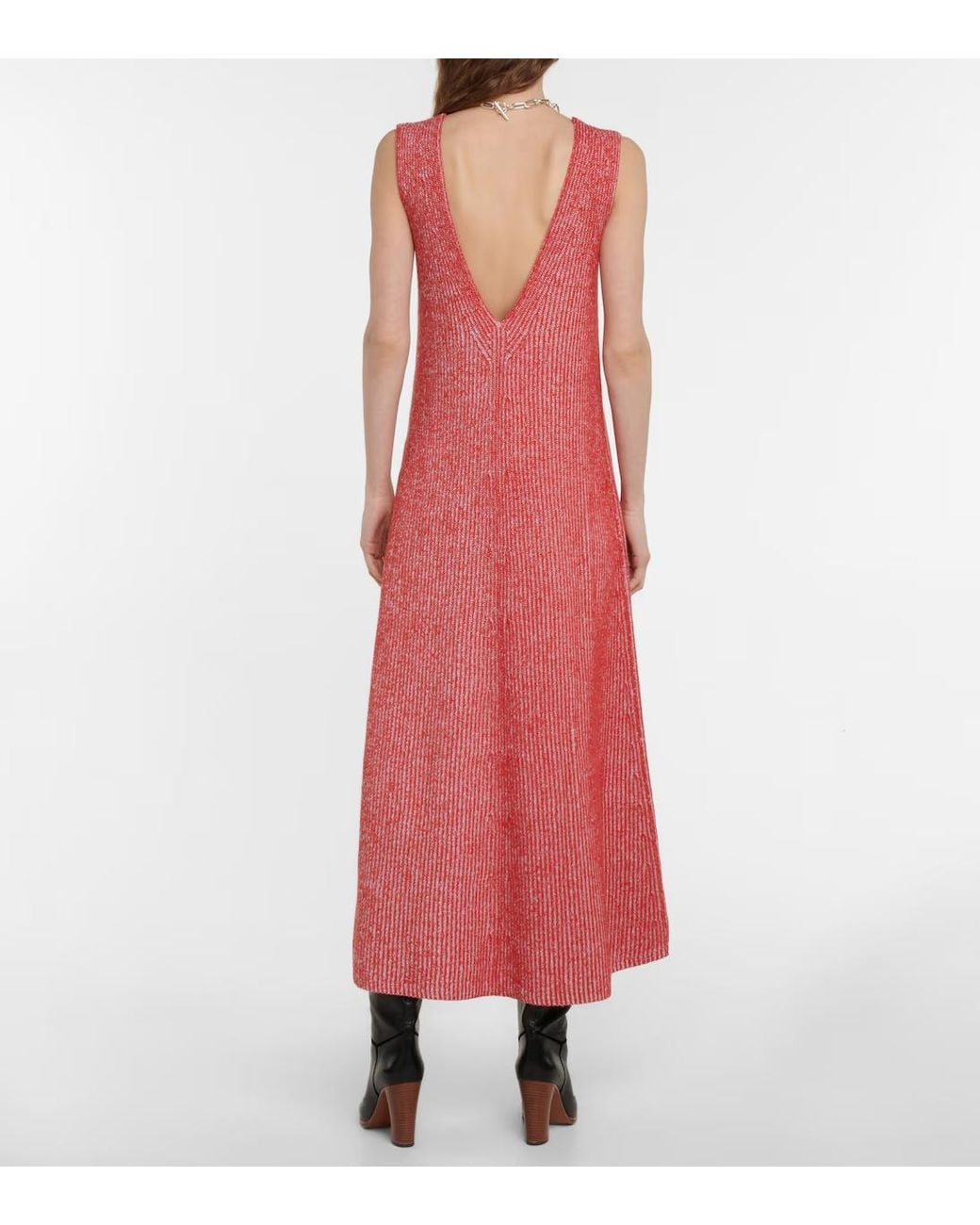Joseph Pink V-Neck Sleeveless Dress
