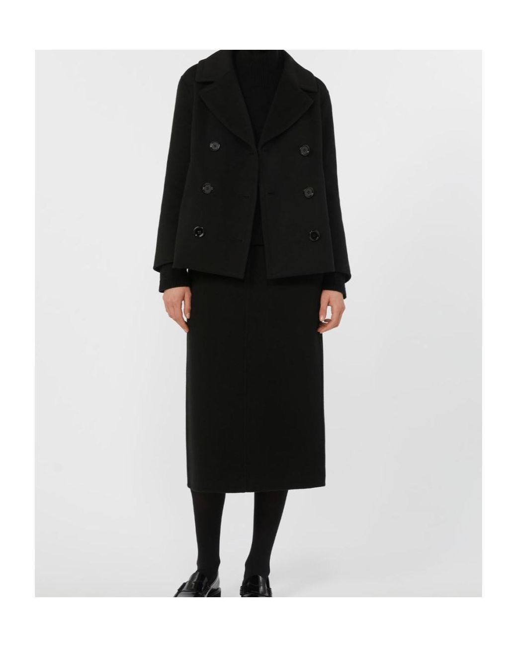 Max Mara Black 'S Elise Double-Breasted Coat