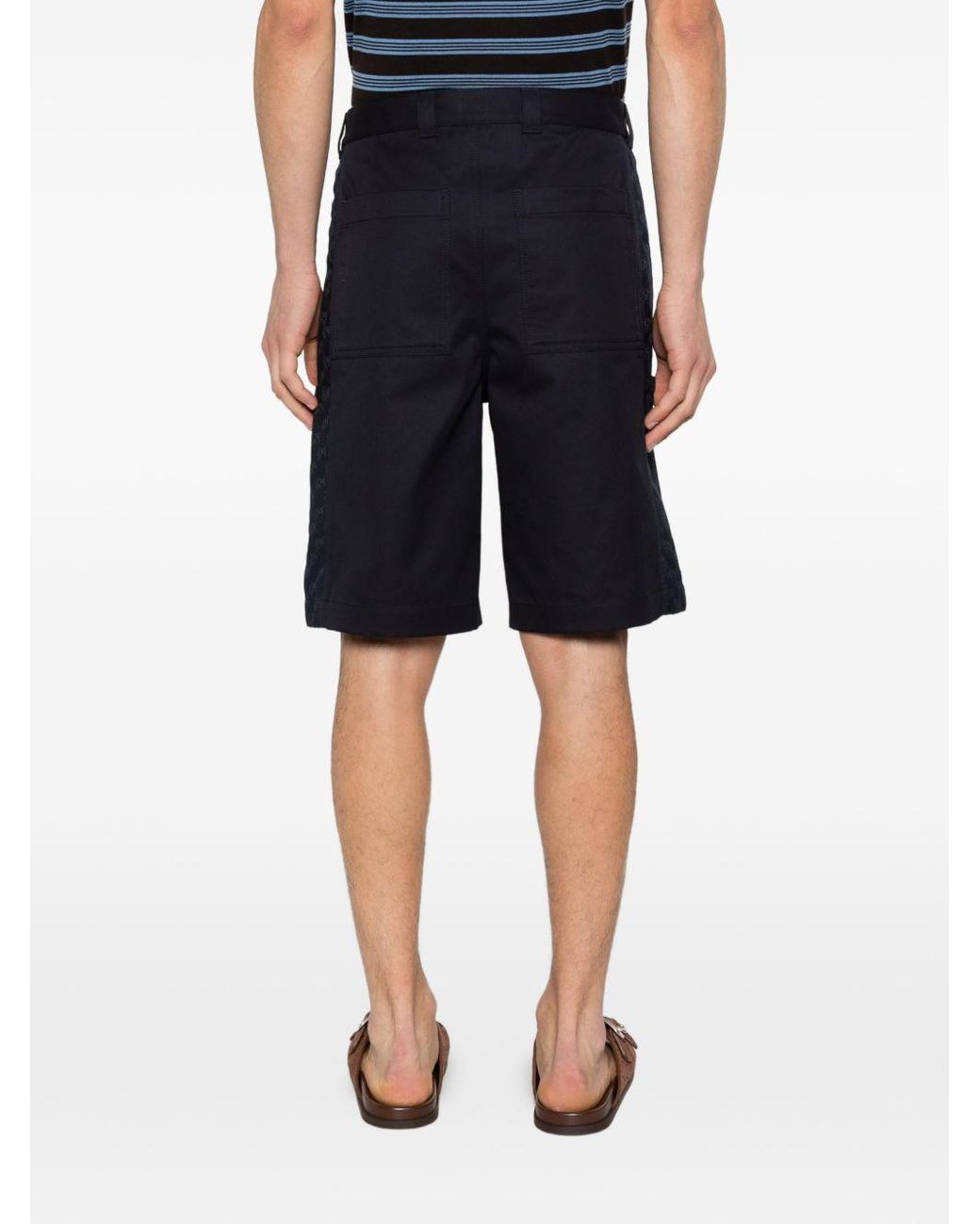 Gucci Blue Cotton Shorts for men