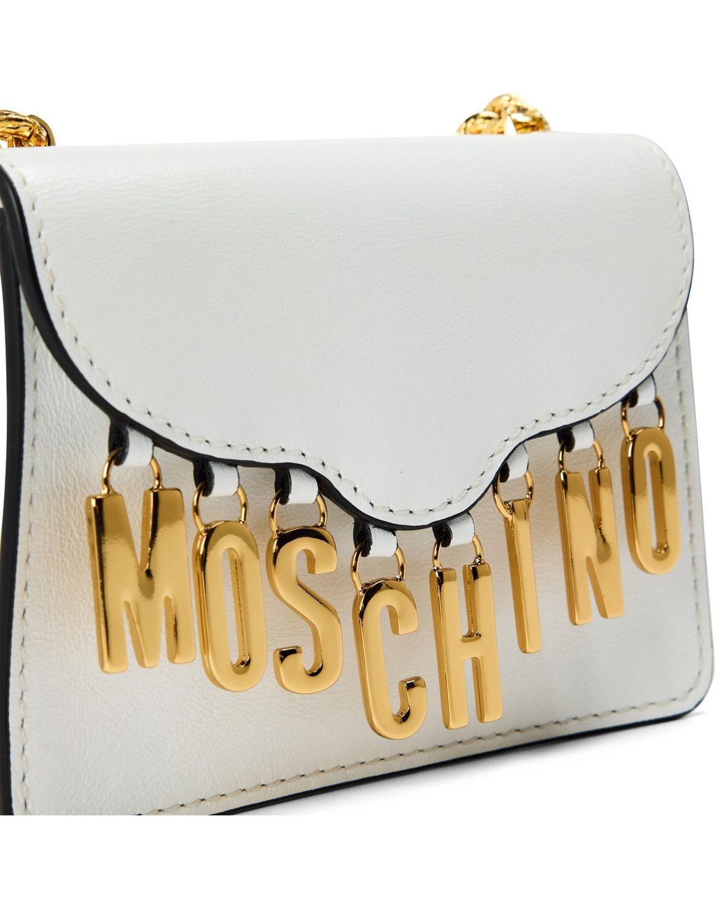 Moschino White Top Handle Bag