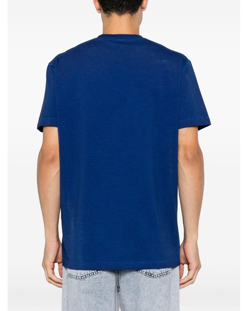 DSquared² Blue Logo-Patch T-Shirt for men
