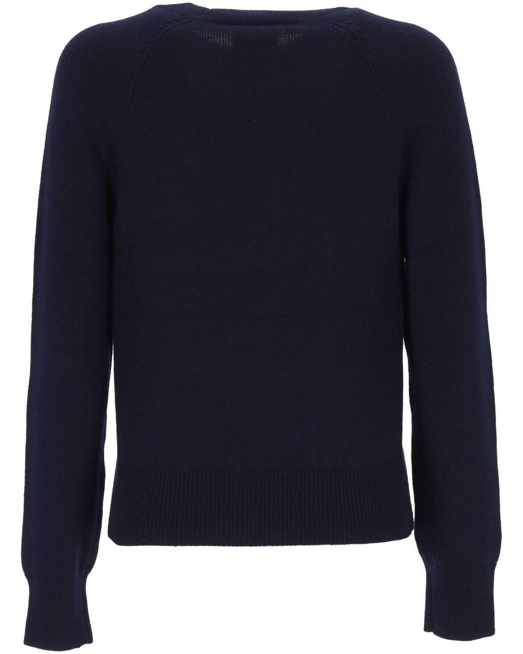 A.P.C. Blue Logo-Embroidered Raglan-Sleeve Sweater