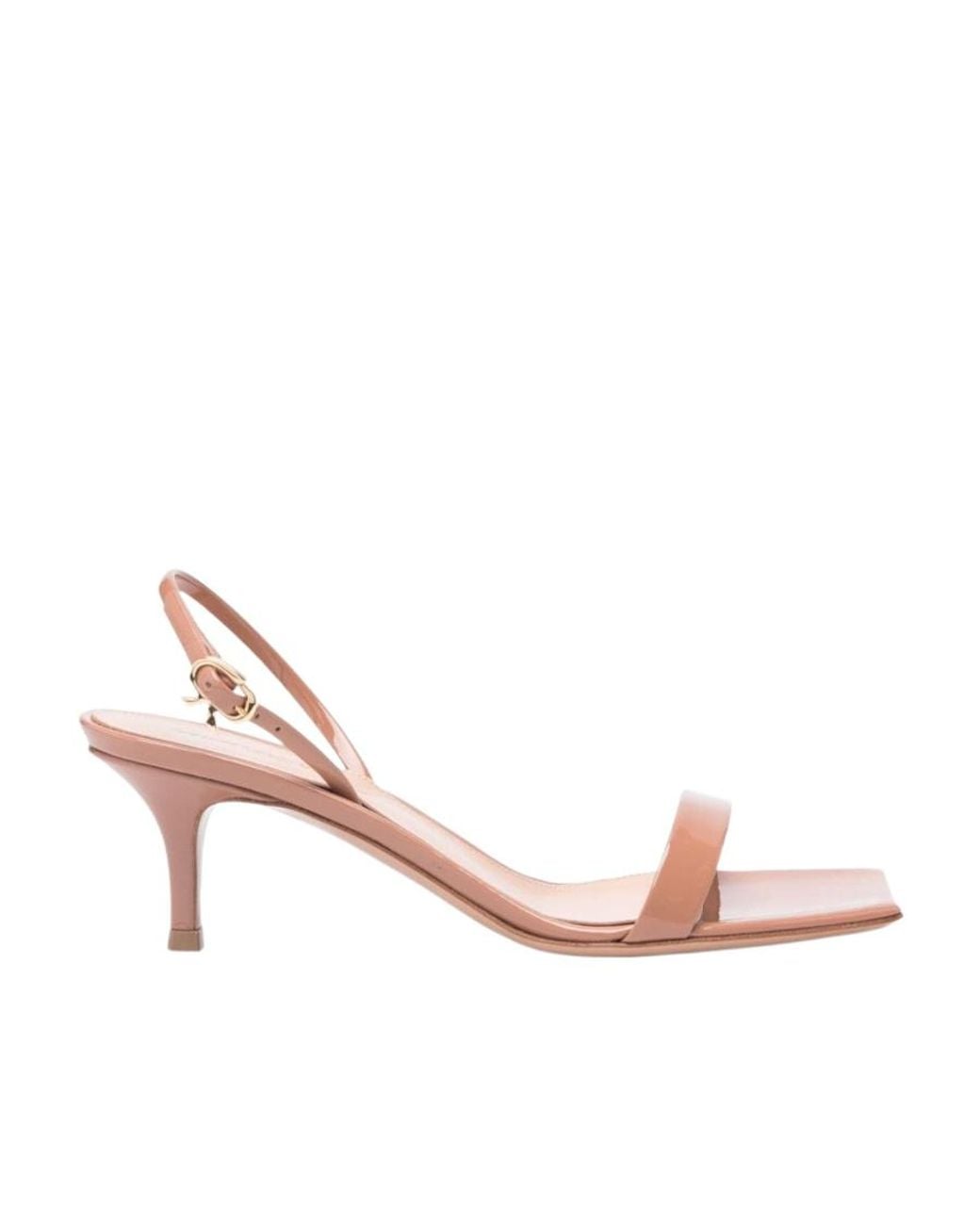 Gianvito Rossi Pink Square-Headed High-Heeled Sandals