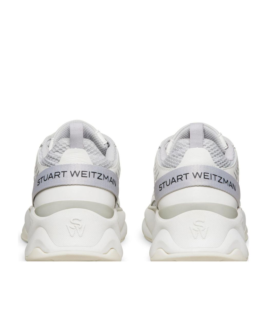 Stuart Weitzman White Side Logo Low-Top Casual Shoes