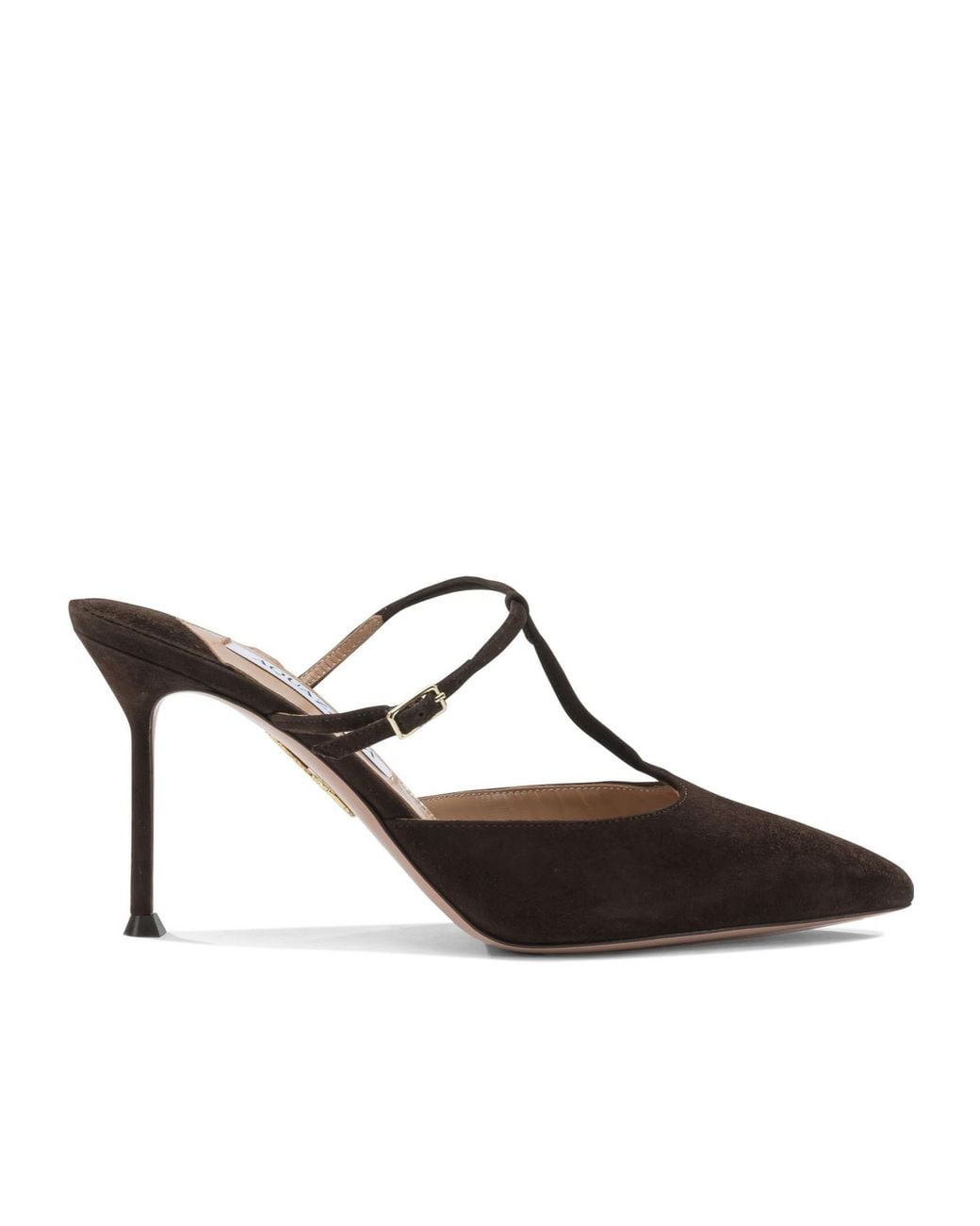 Aquazzura Brown Sorbonne Mules