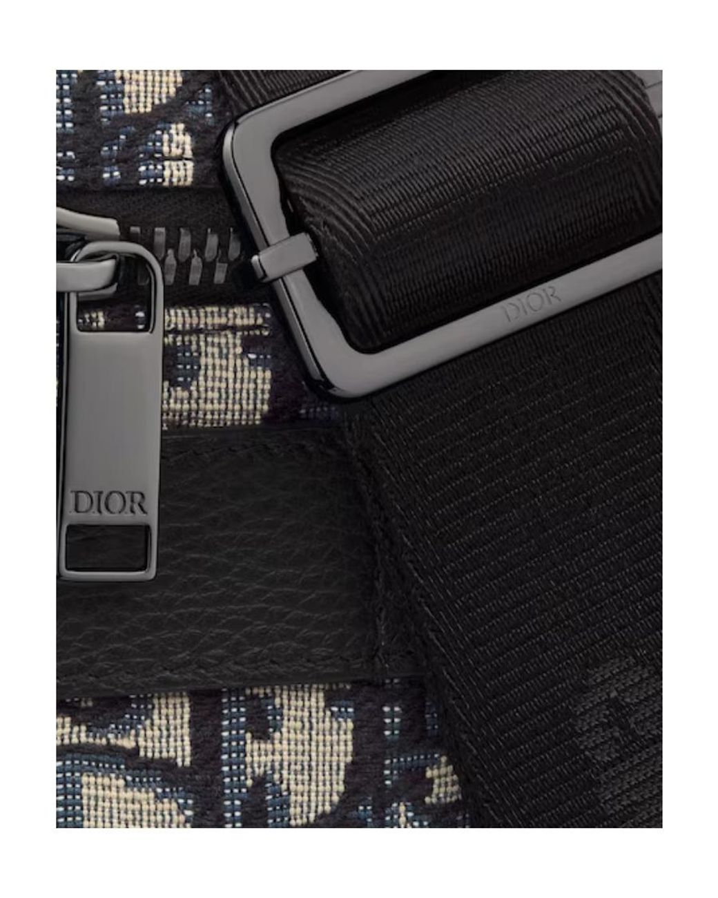 Dior Black Maxi Safari Bag With Strap for men