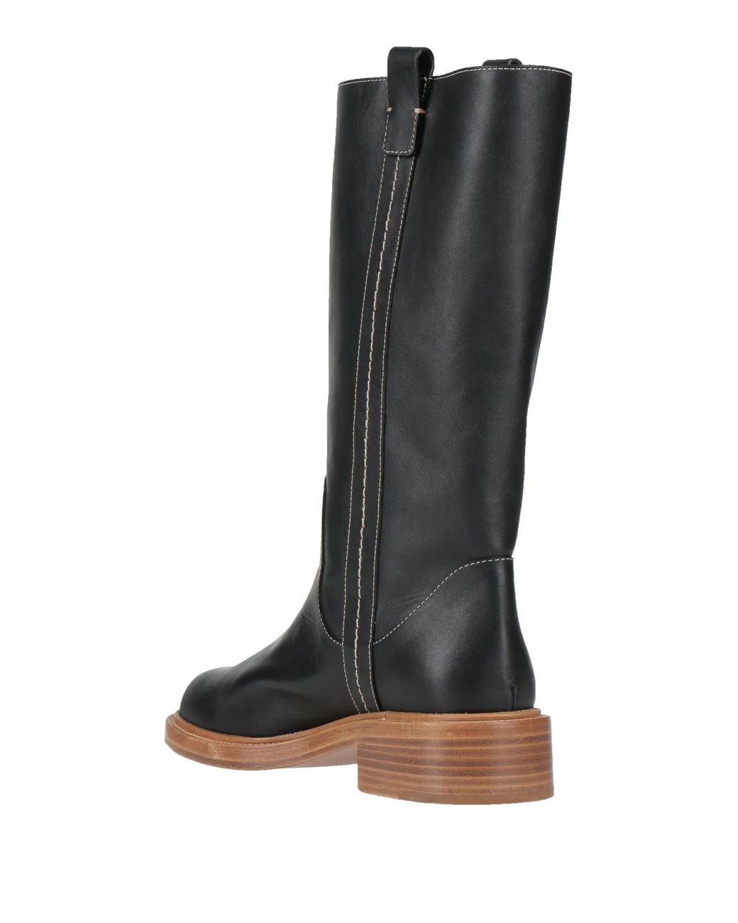 Chloé Black Simple Leather Boots