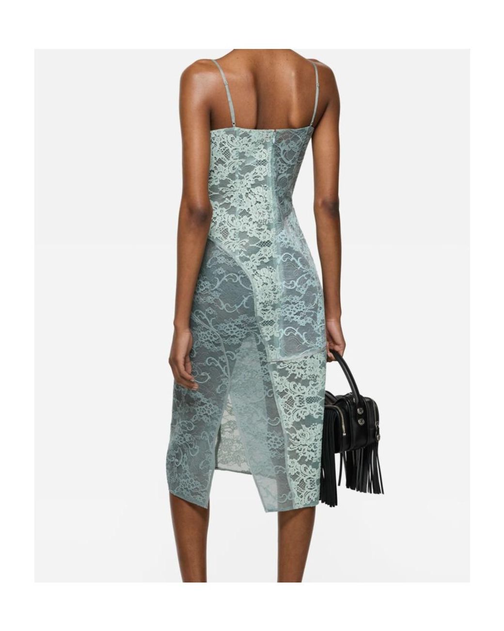 Acne Blue Lace Slip Dress