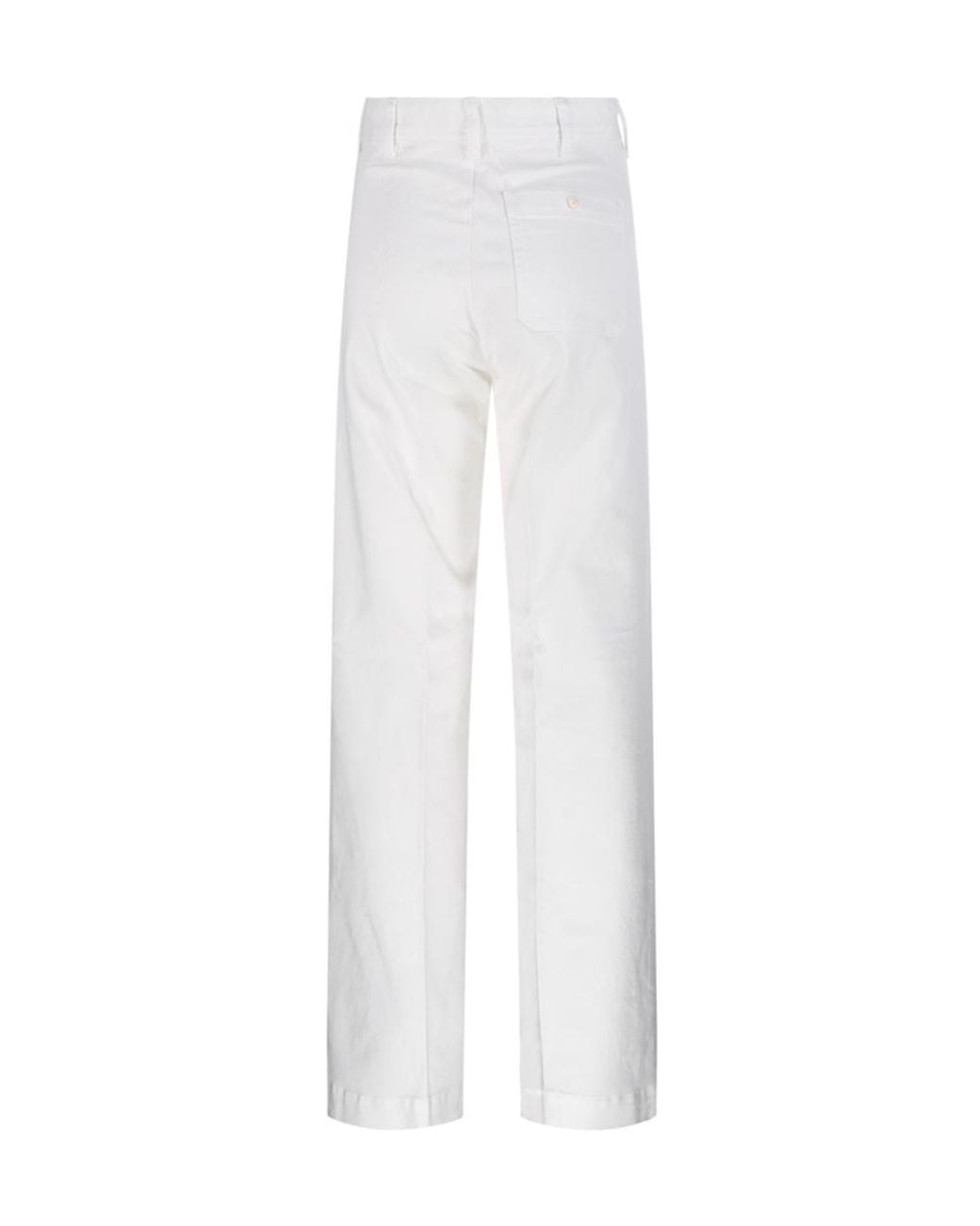 Polo Ralph Lauren White High-Waist Palazzo Pants