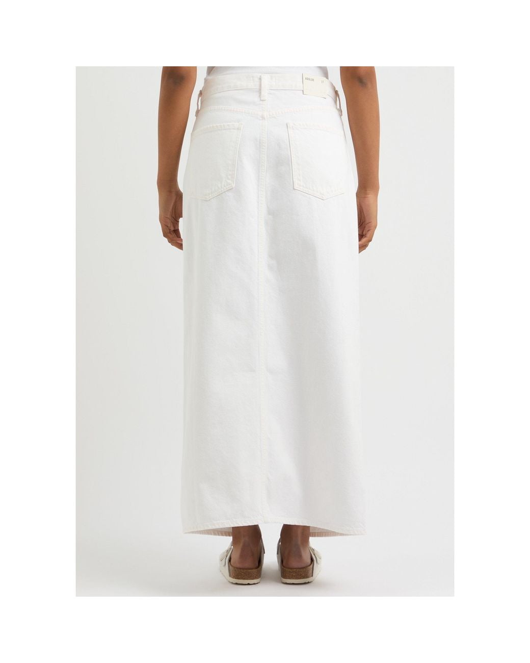 Agolde White Denim Skirt
