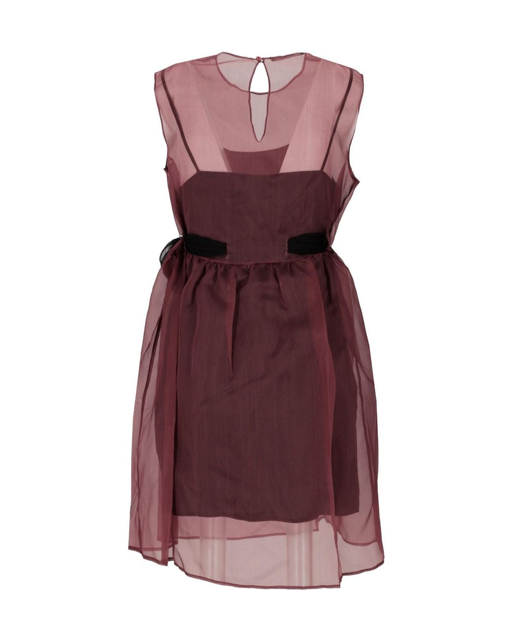 Lela Rose Purple Round Neck Dress
