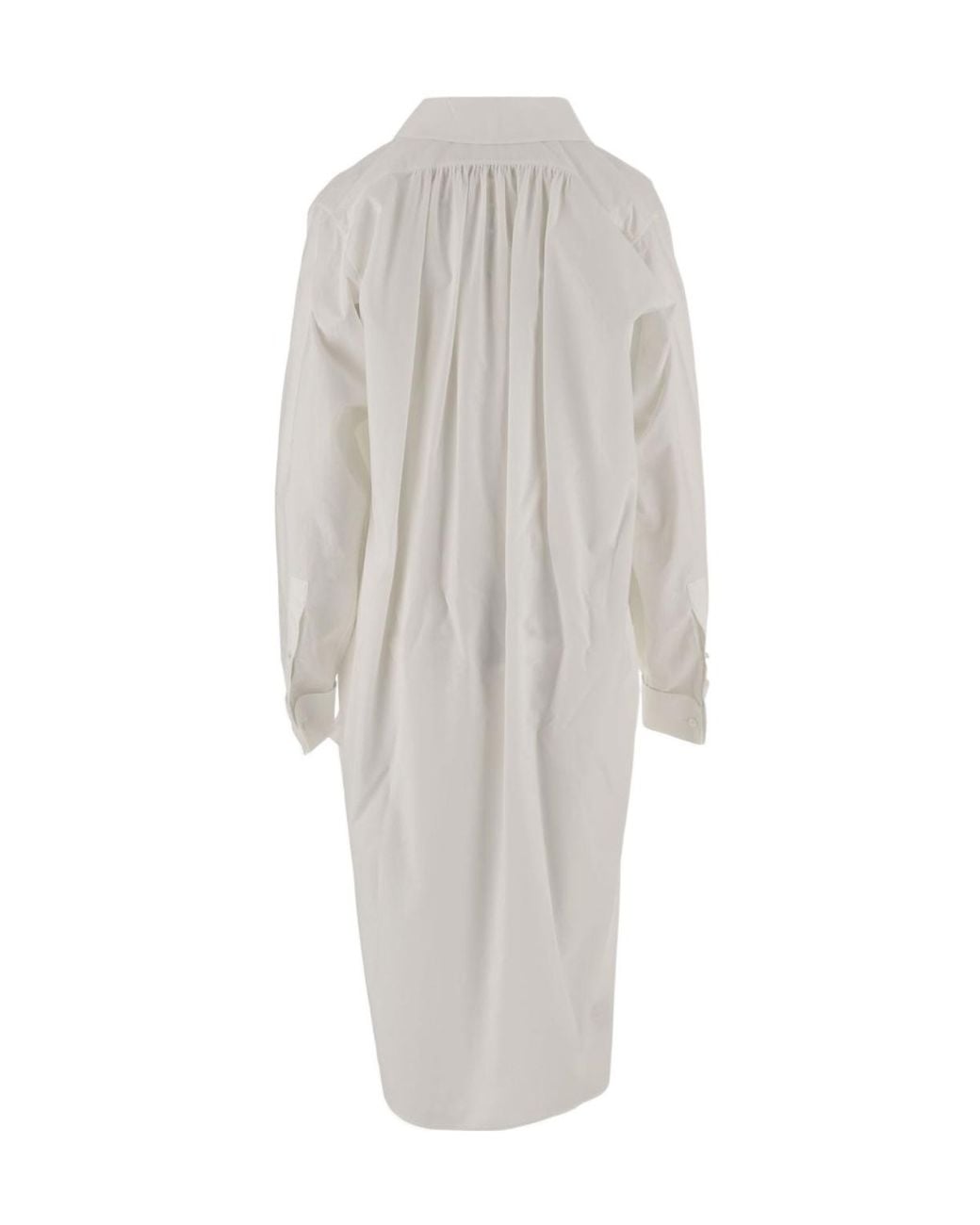 The Row White Elinor Cotton Shirt Dress