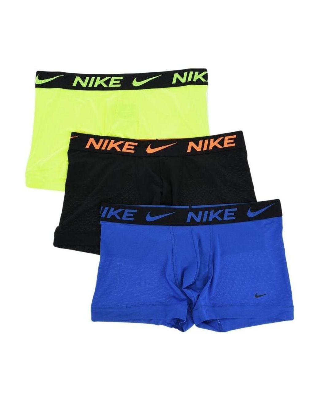 Nike Blue Dri-Fit Boxers With Logo Elastic Waistband 3-Pack for men