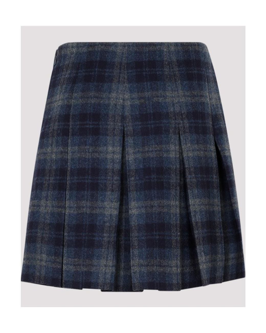 Fabiana Filippi Blue Plaid Skirt