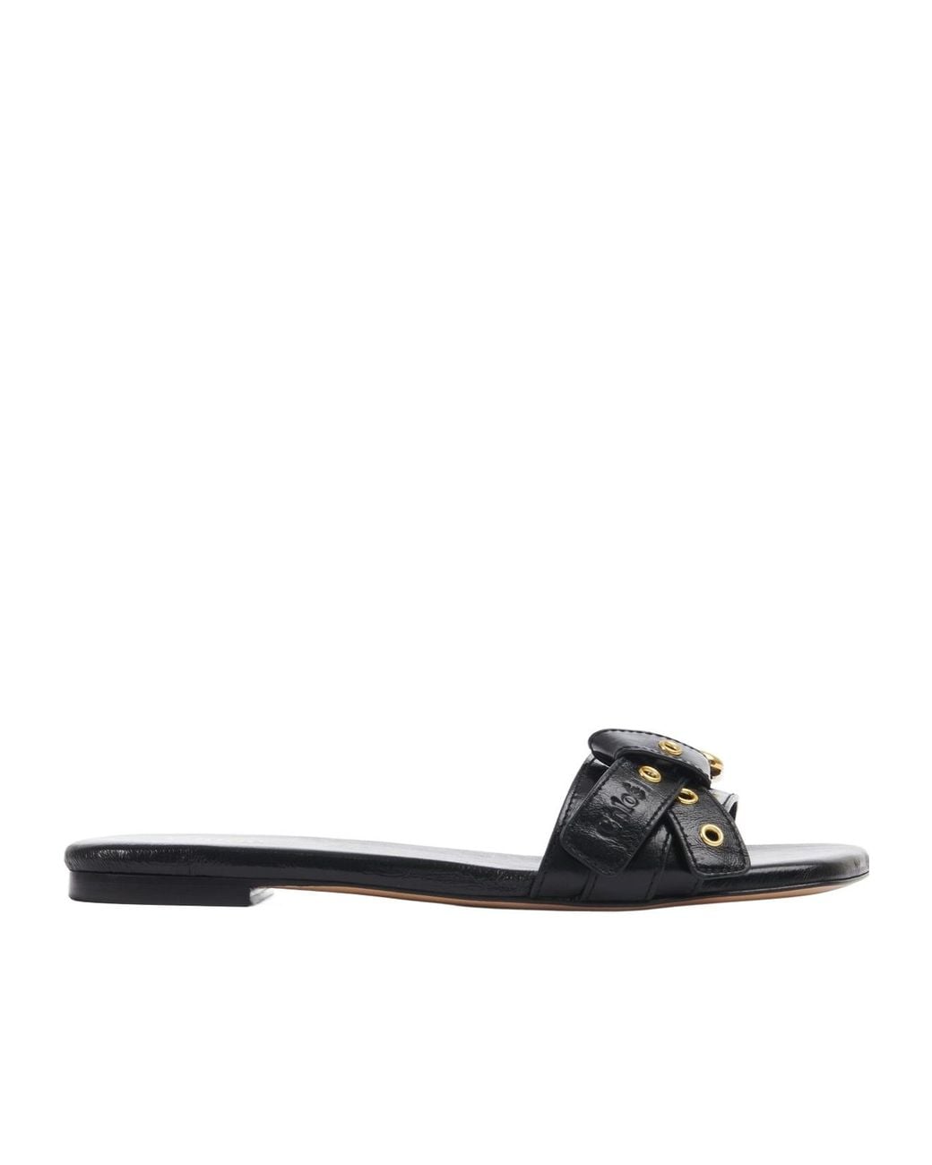 Chloé White Chloé Mae Knot-Detailed Slides