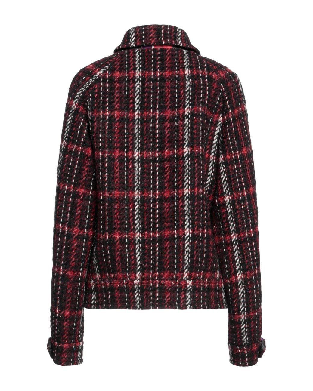 Marni Red Classic Plaid Long-Sleeve Coat